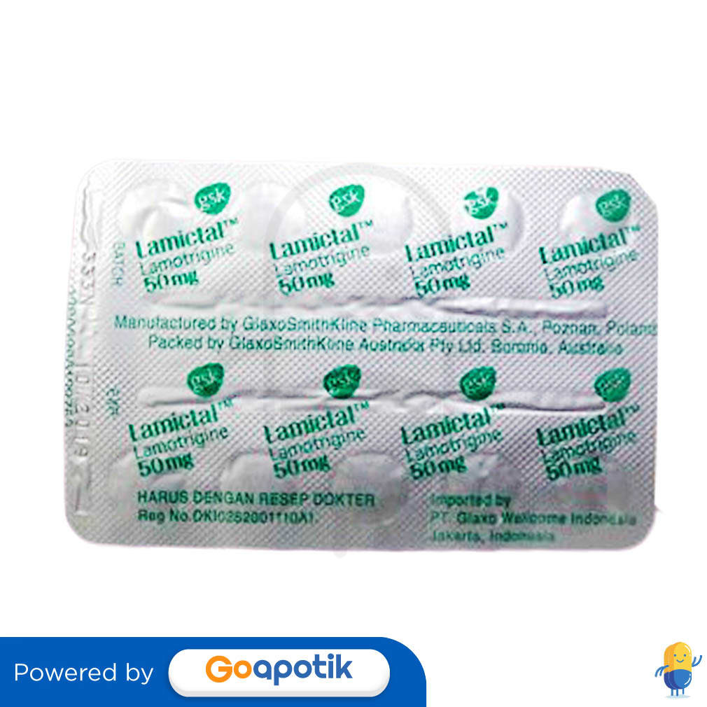 Lamictal 50 Mg Strip 10 Tablet