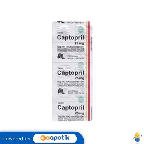 Captopril Indofarma 25 Mg Strip 10 Tablet