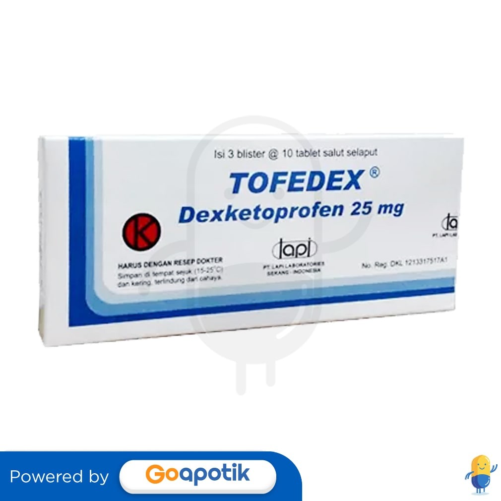 Tofedex 25 Mg Box 30 Tablet