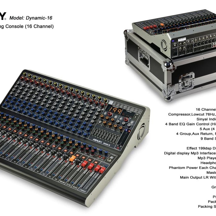 Mixer Ashley Dynamic 16+ Hardcase