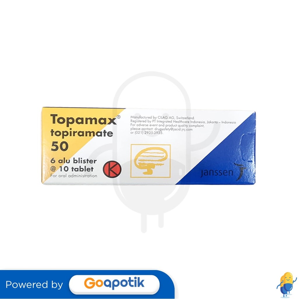 Topamax 50 Mg Box 60 Tablet