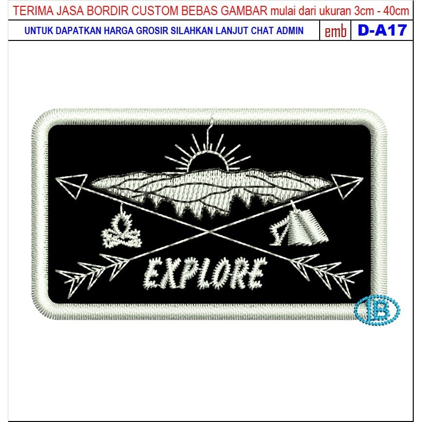 RAJA PATCH BORDIR LOGO D-A17 EXPLORE MOUNTAIN TESTIMONIAL
