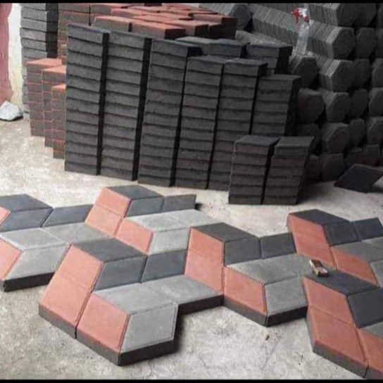AU paving blok 3D minimalis