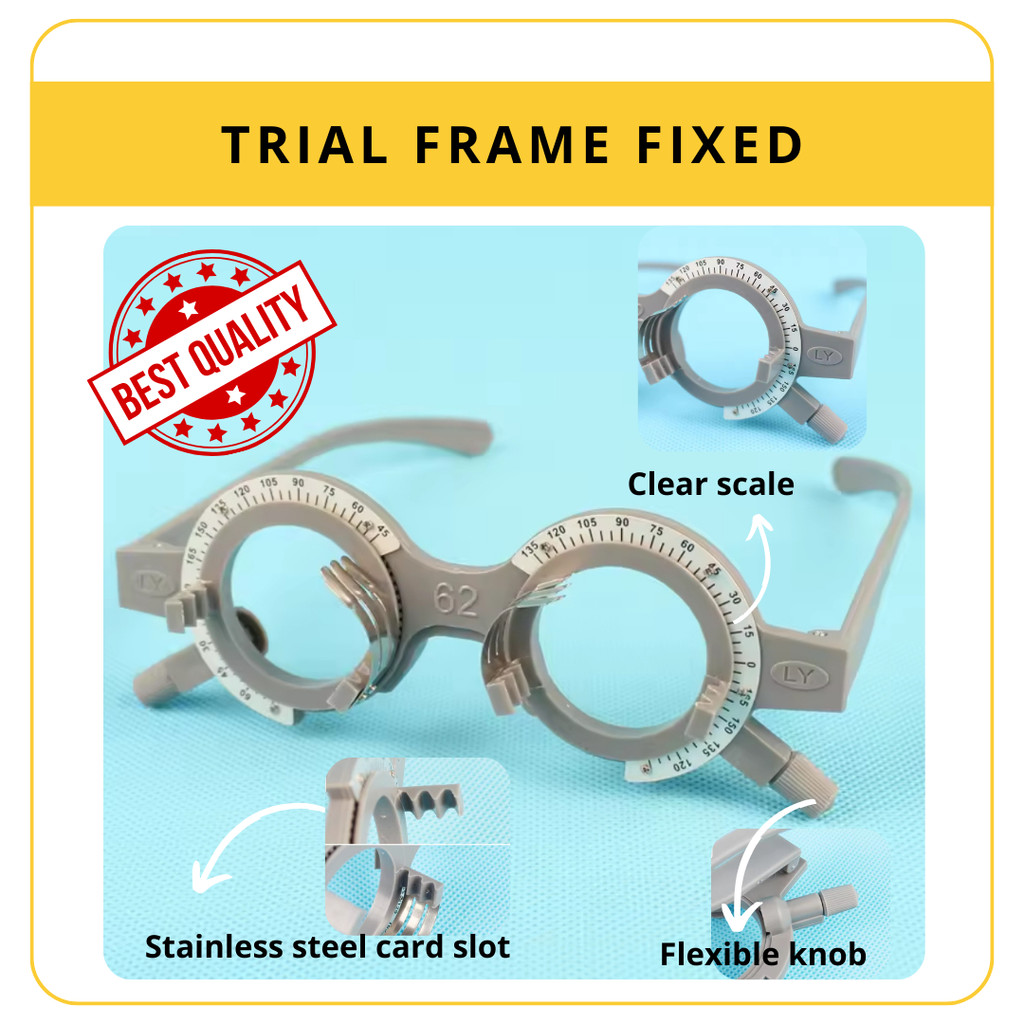 Trial Frame Fixed bahan Plastik Ringan PD 58/60/62/64 bisa COD