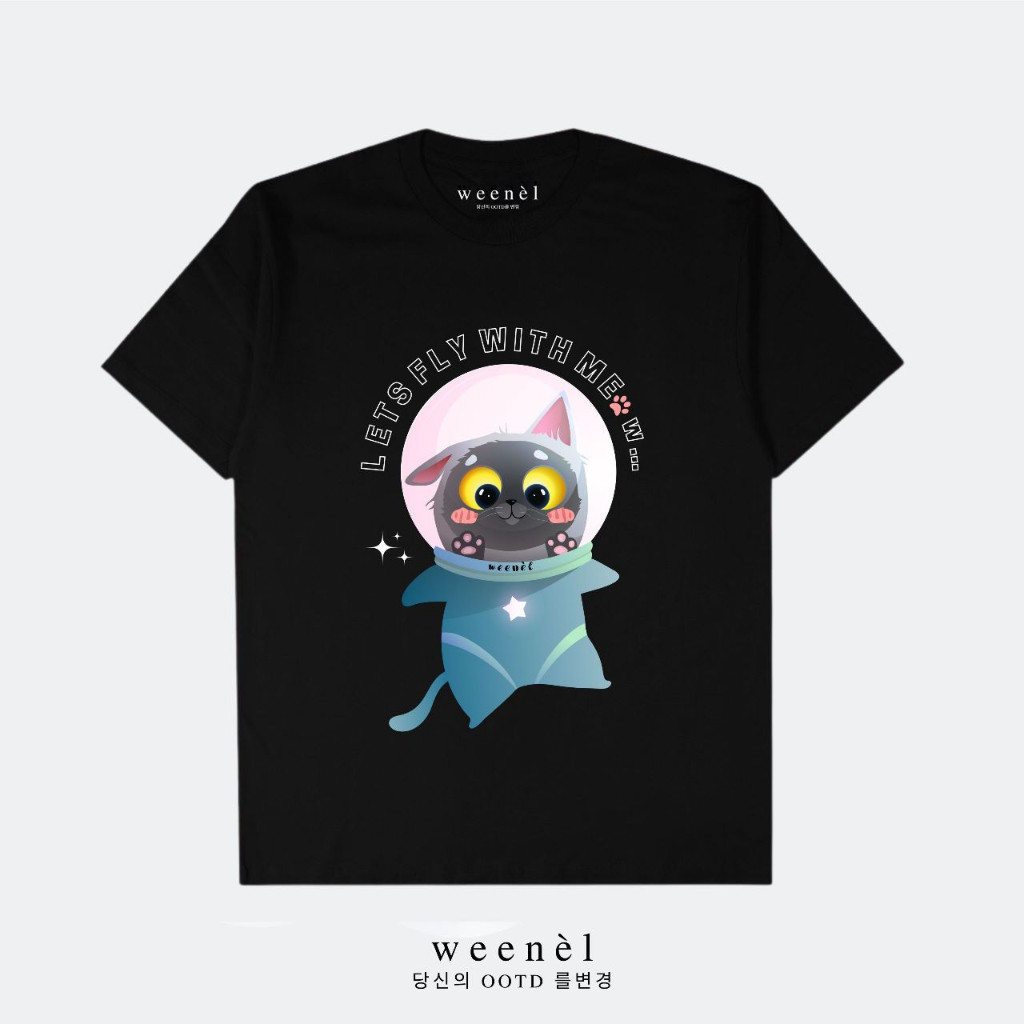 Weenel T-Shirt Regular Astronaut Cat