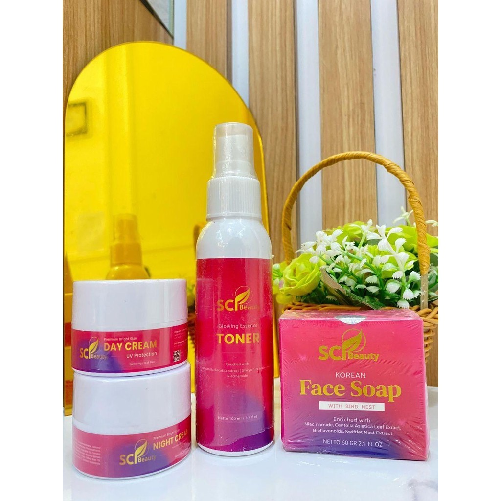 Sci beauty basic /skincare sci / day night cream sabun toner sci