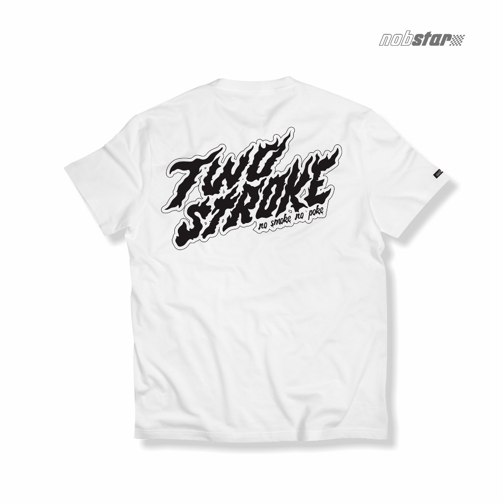 Kaos TWO STROKE Basic White Original Design -