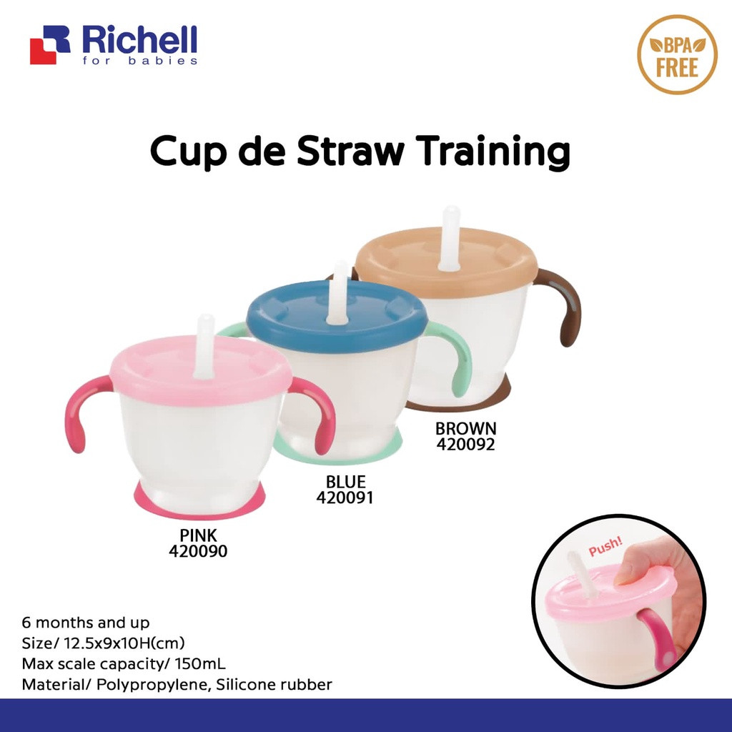 Richell Cup De Straw Training / AQuela Straw Training Mug