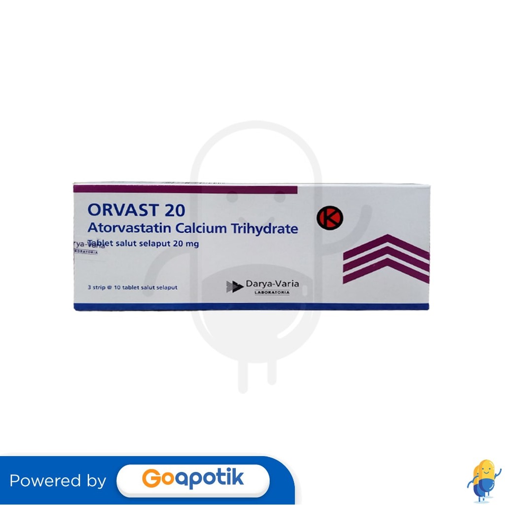 Orvast 20 Mg Box 30 Tablet