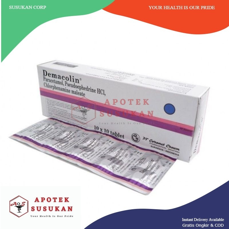 Demacolin tablet isi 10 tab 1 strip