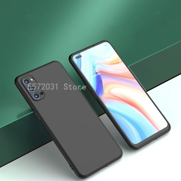 CASE OPPO RENO 4 PREMIUM SOFT CASE SLIM MATTE BLACK DOFF SOLID