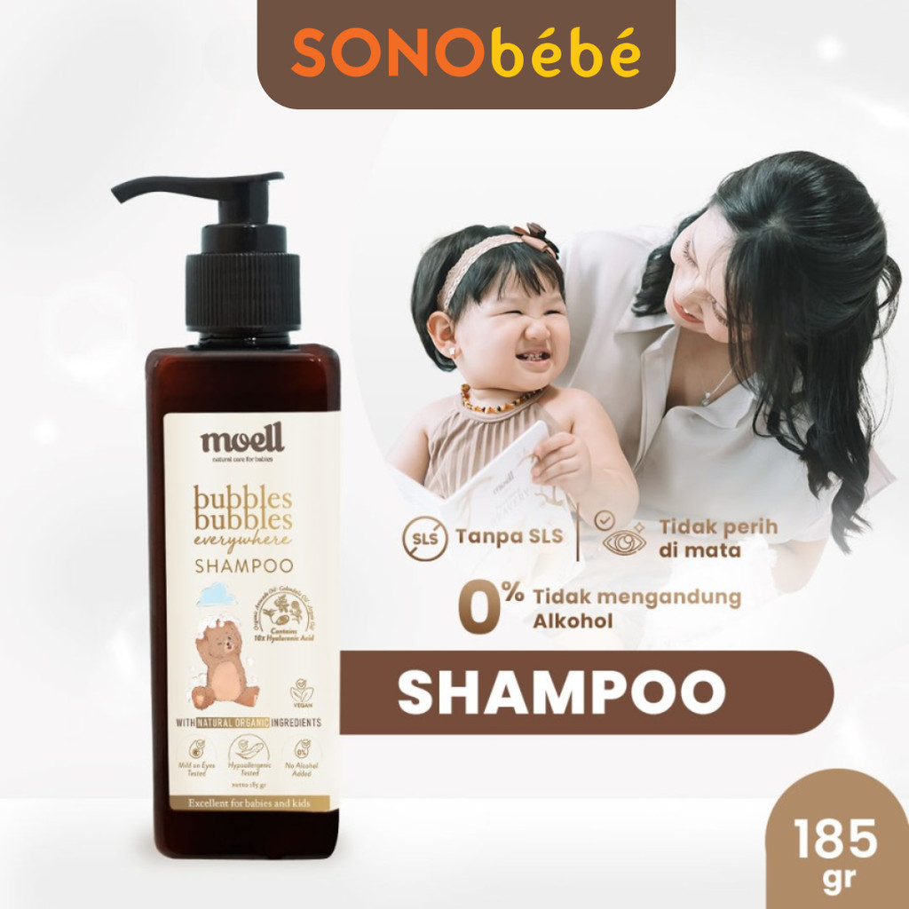Moell - Bubbles Bubbles Everywhere Shampoo 185ml - Shampo bayi