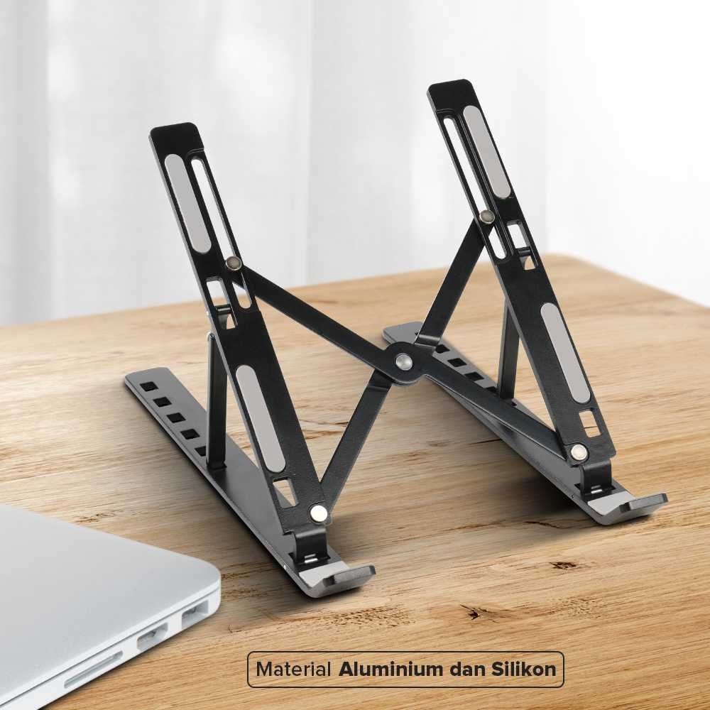 MC Laptop Stand Lipat Riser Foldable Adjustable Aluminium - N3