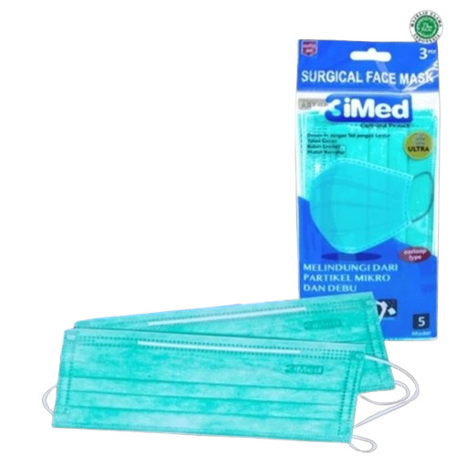 Masker 3ply 3iMed Earloop 5 Pcs (3 Lapis Filter) - Pharma Mart