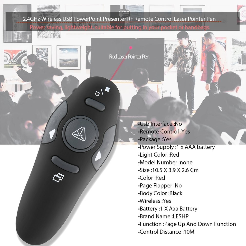 Hot Laser Pointer Pen Powerpoints Clicker USB Wireless Presenter Presentation Remote Control Projector PPT Slides Pointing Pens