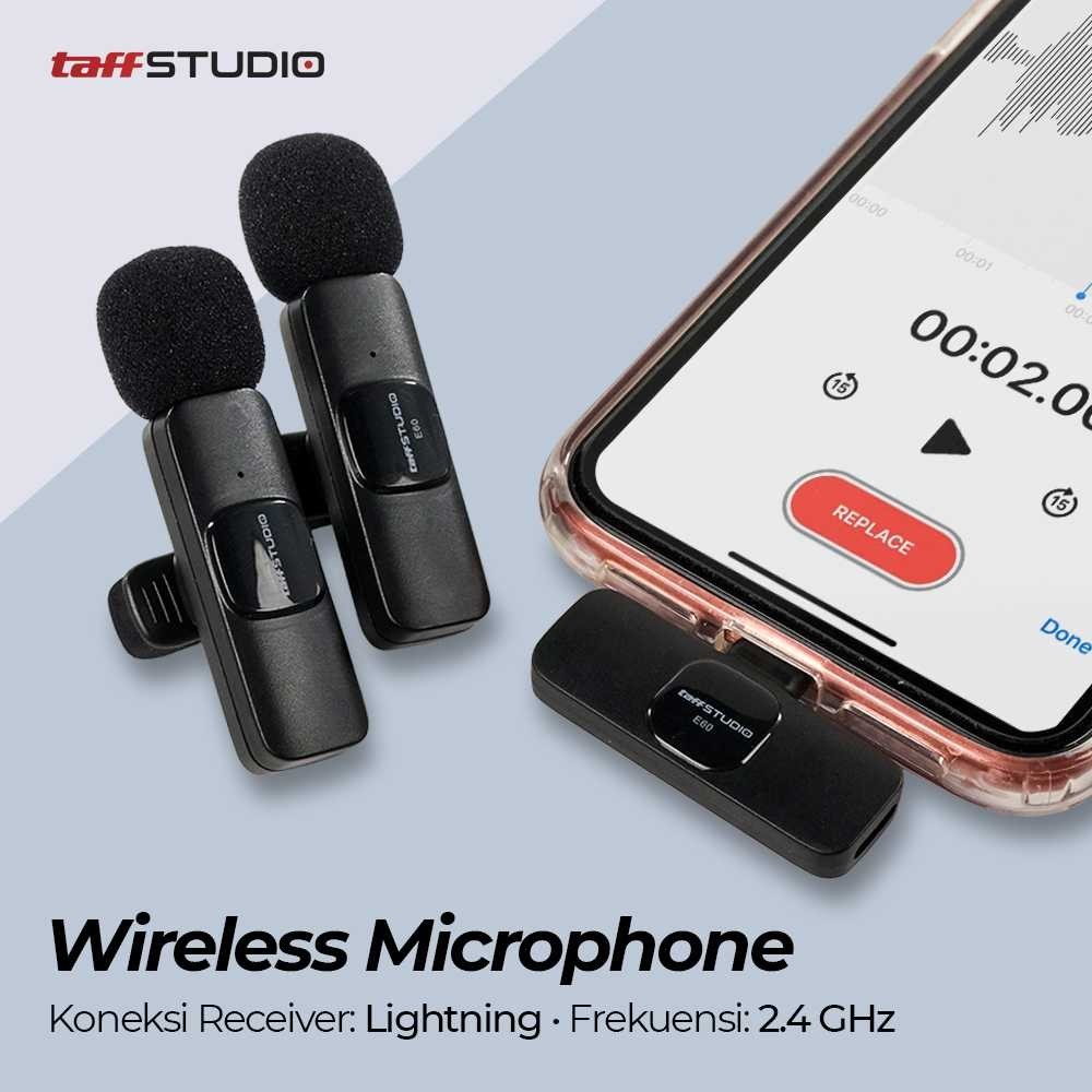 Dfstore5 TaffSTUDIO Wireless Lavalier Lapel Microphone Vlogger Lightning - E60