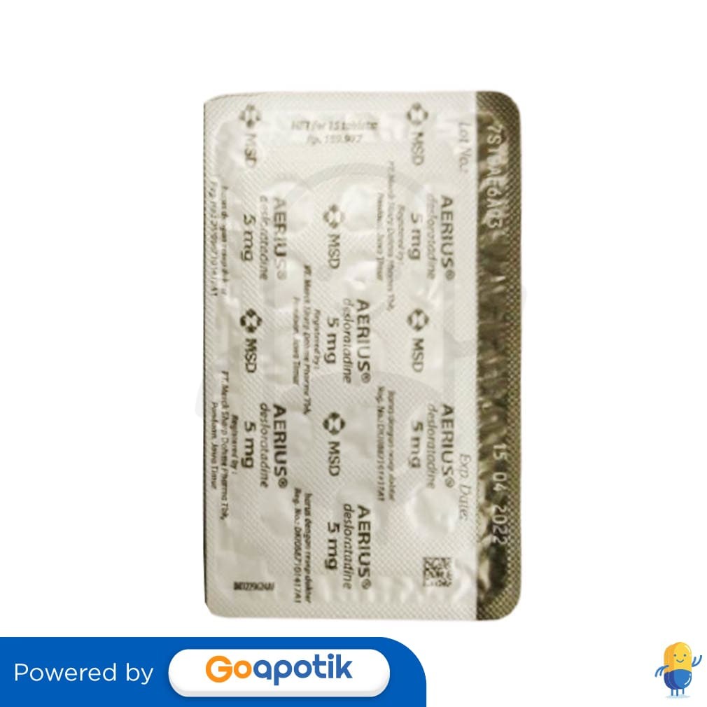 Aerius 5 Mg Strip 15 Tablet