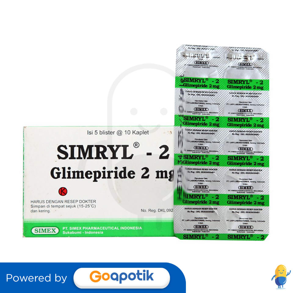 Simryl 2 Mg Box 50 Kaplet
