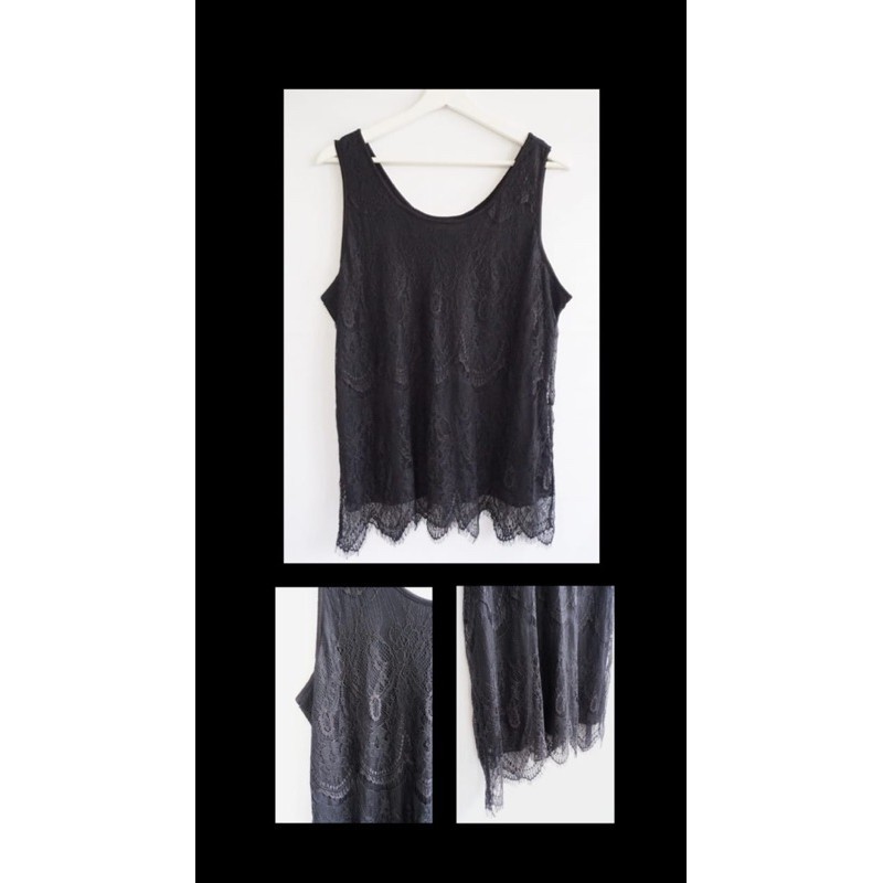 GARNESHOP  Basic Bunga-bunga Tank Top MAURICE Ukuran S-L