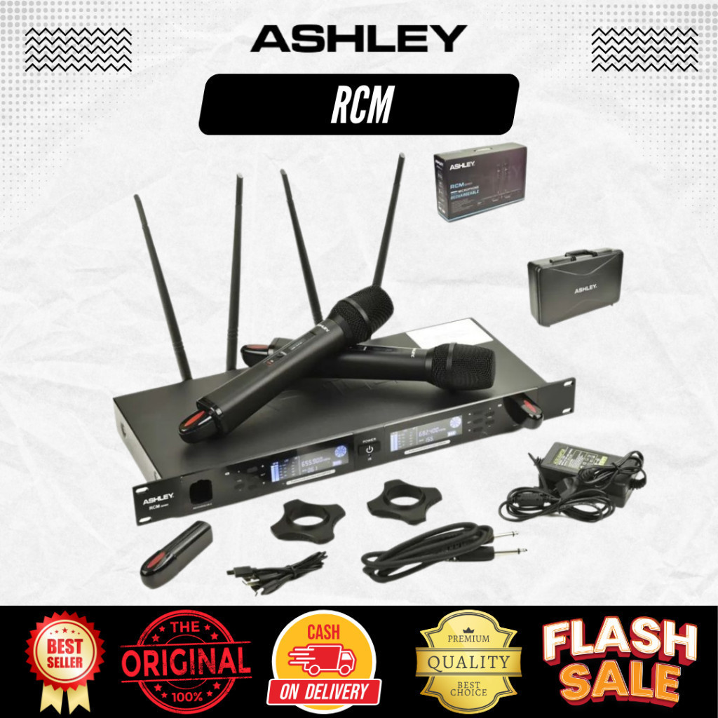 Mic Wireless Ashley RCM Jarak 100 Meter