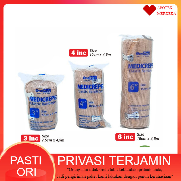 Onemed Medicrepe Perban Elastis 3/4/6 Inchi