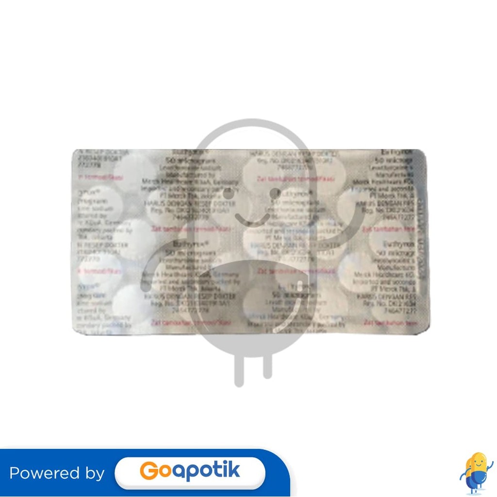 Euthyrox 50 Mcg Strip 25 Tablet / Hipotiroid