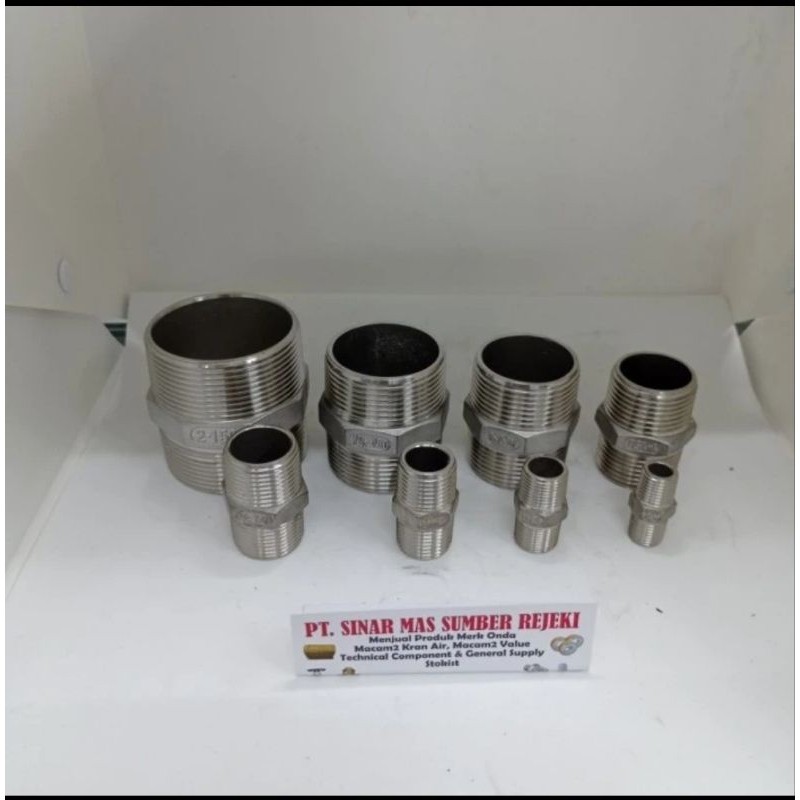 DOUBLE NEPEL SS304 STAINLESS 2 INCH