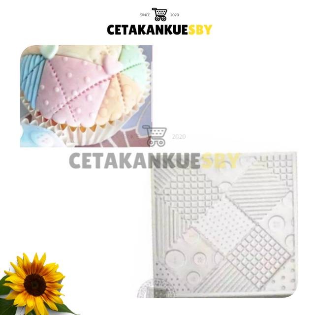 (CKS) Cetakan Fondant Icing Textile Kancing