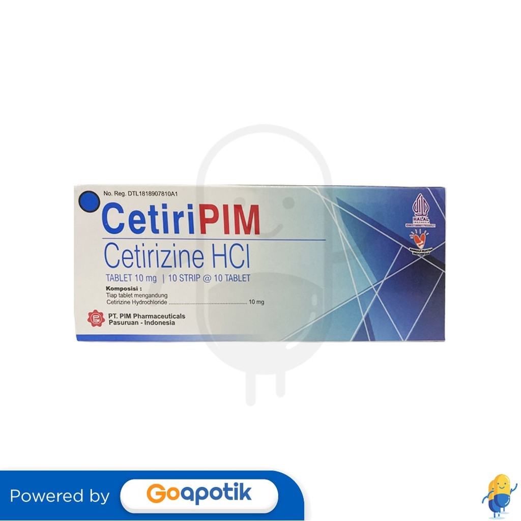 Cetiripim 10 Mg Box 100 Tablet