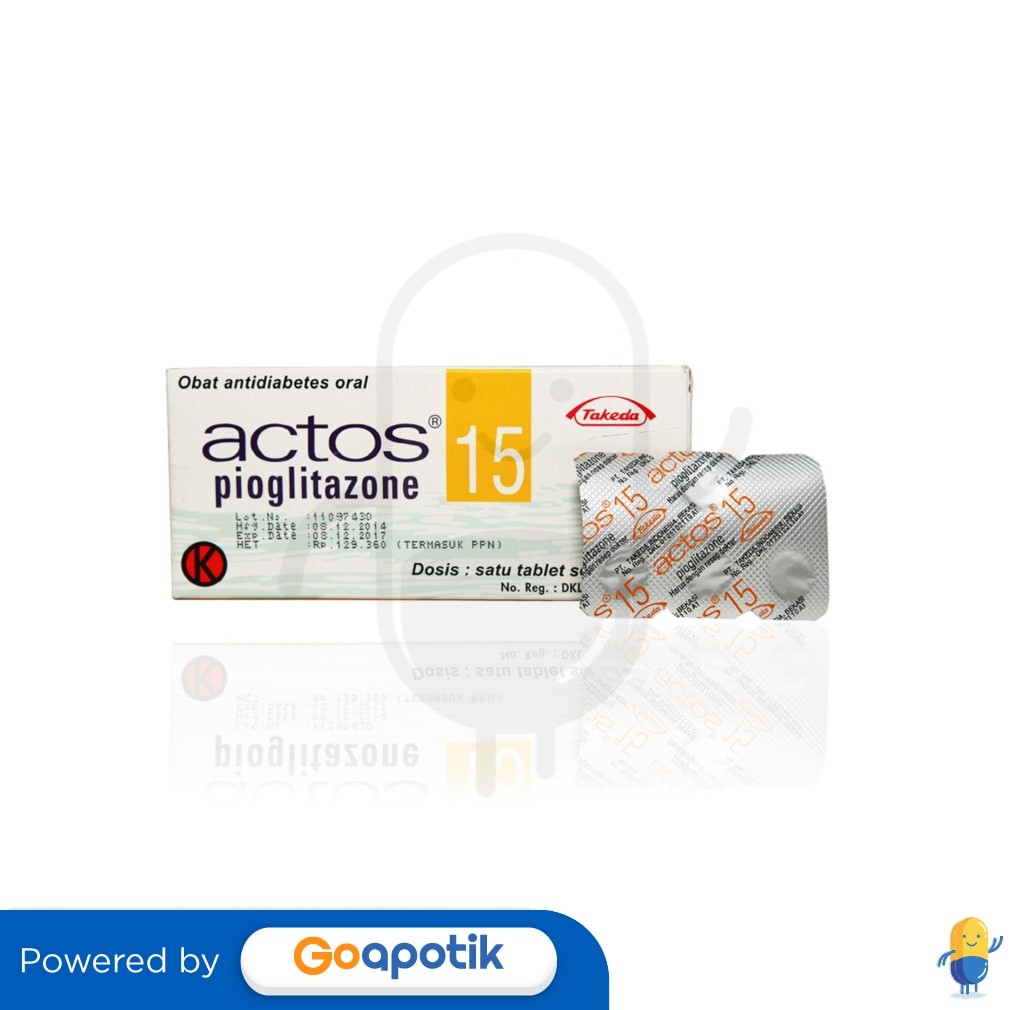 Actos 15 Mg Strip 7 Tablet