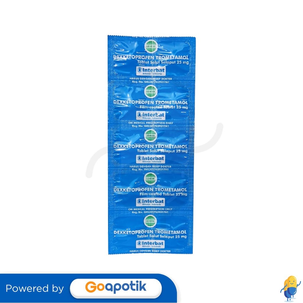 Dexketoprofen Trometamol Interbat 25 Mg Strip 10 Tablet