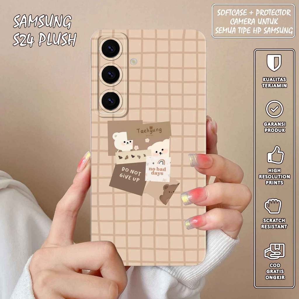 SOFTCASE PRO CAMERA GAMBAR BERUANG FOR SAMSUNG S24 PLUS - COD