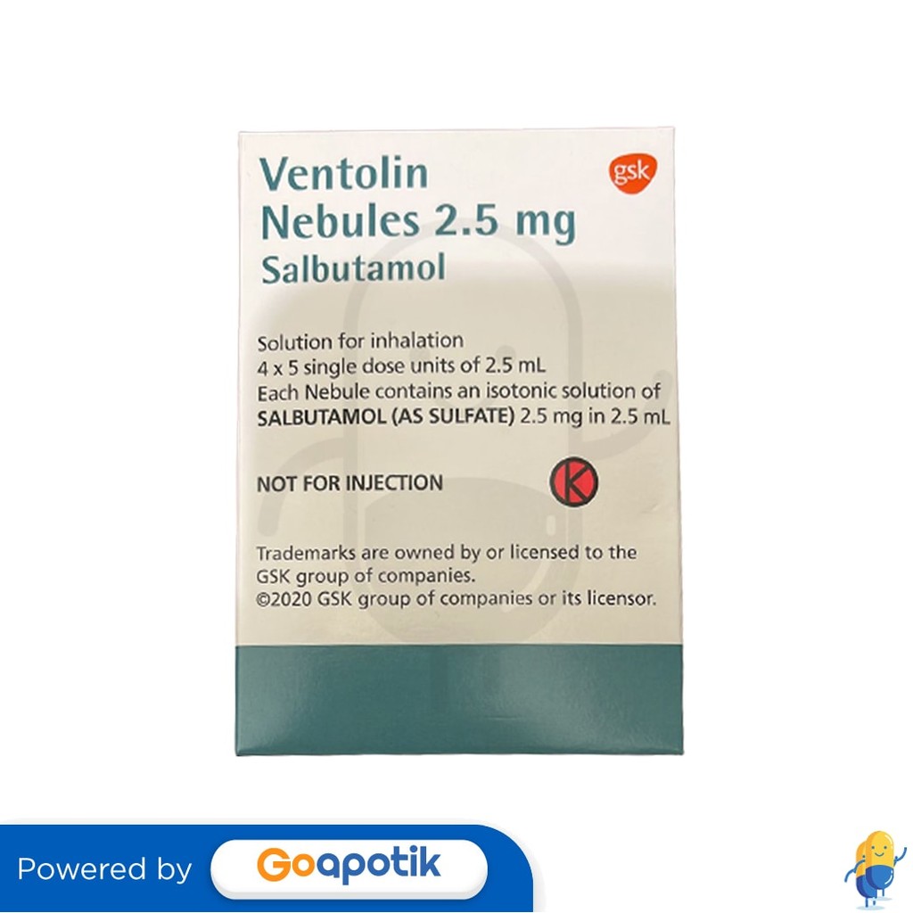 Ventolin Nebules 2.5 Ml Box 20 Pcs