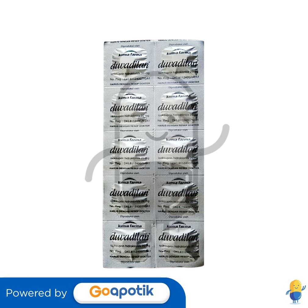 Duvadilan 20 Mg Strip 10 Tablet