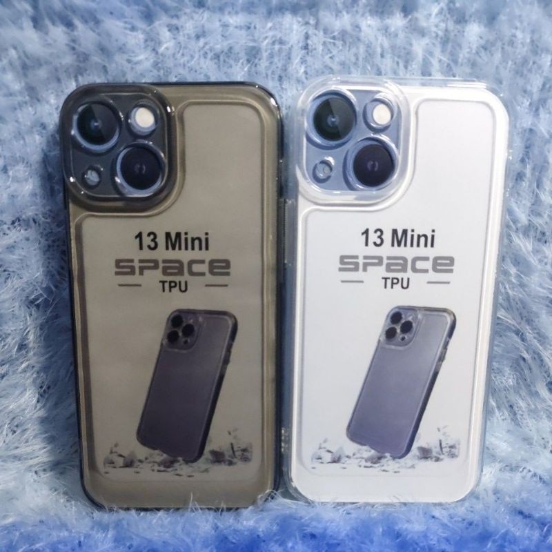Softcase Space Transparan iPhone 13 Mini Silikon+Protec Camera case mewah