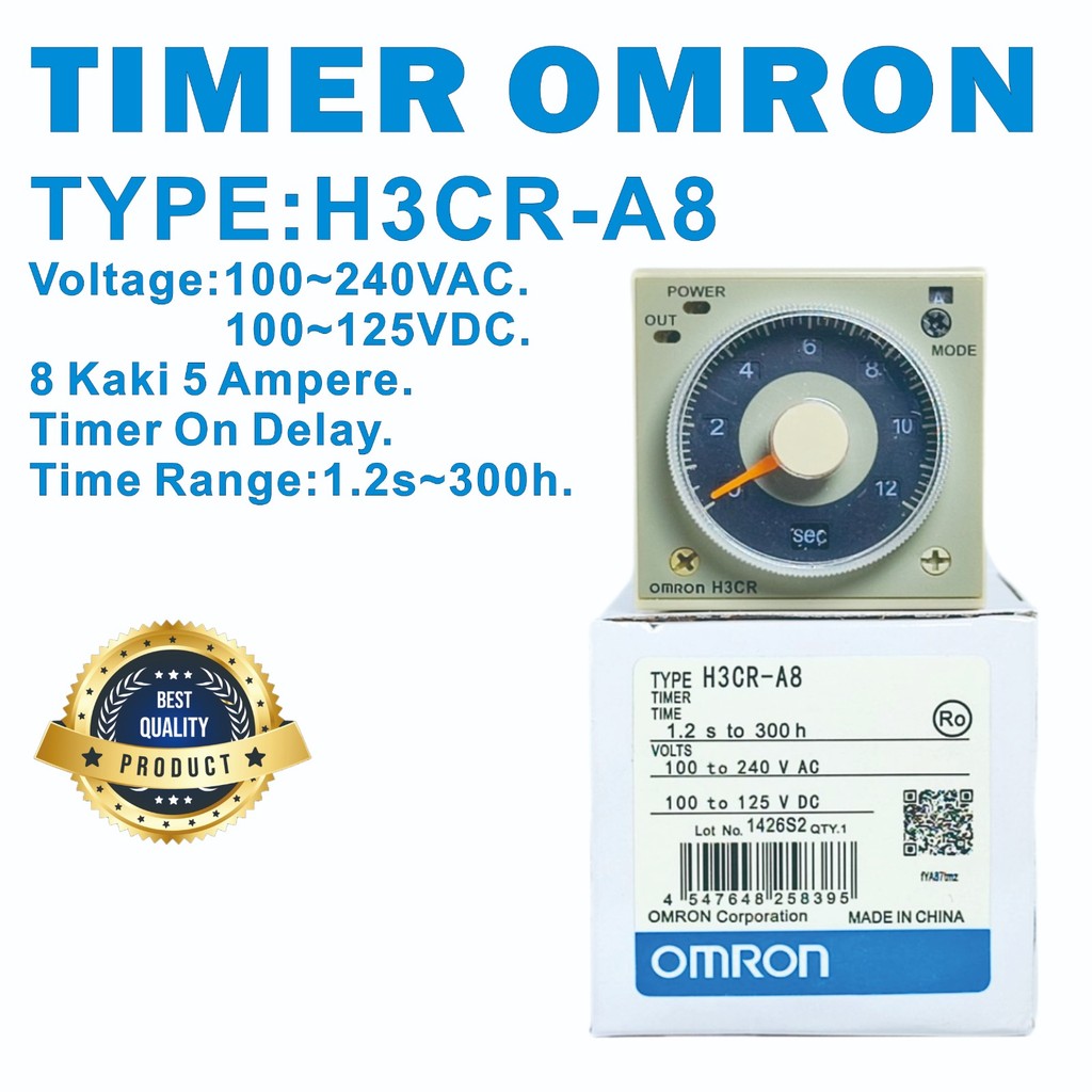 TIMER OMRON H3CR-A8 220VAC BEST QUALITY.