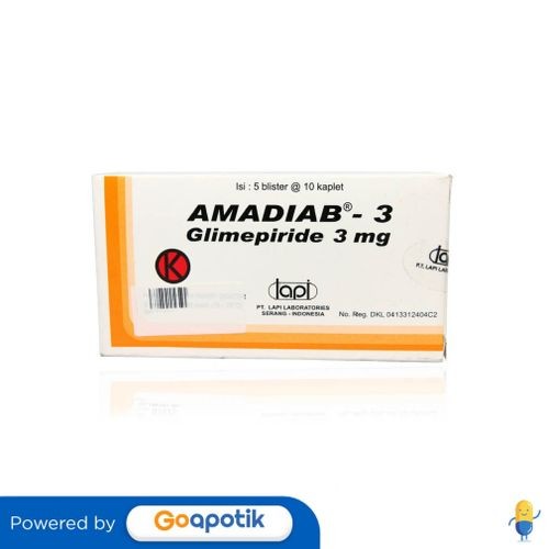 Amadiab 3 Mg Box 50 Kaplet