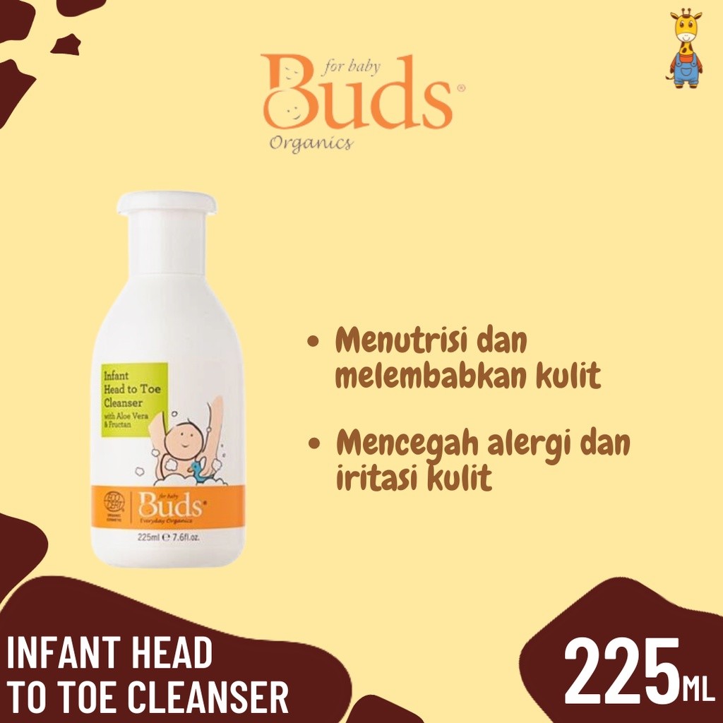 Buds Infant Head to Toe Cleanser 225ml