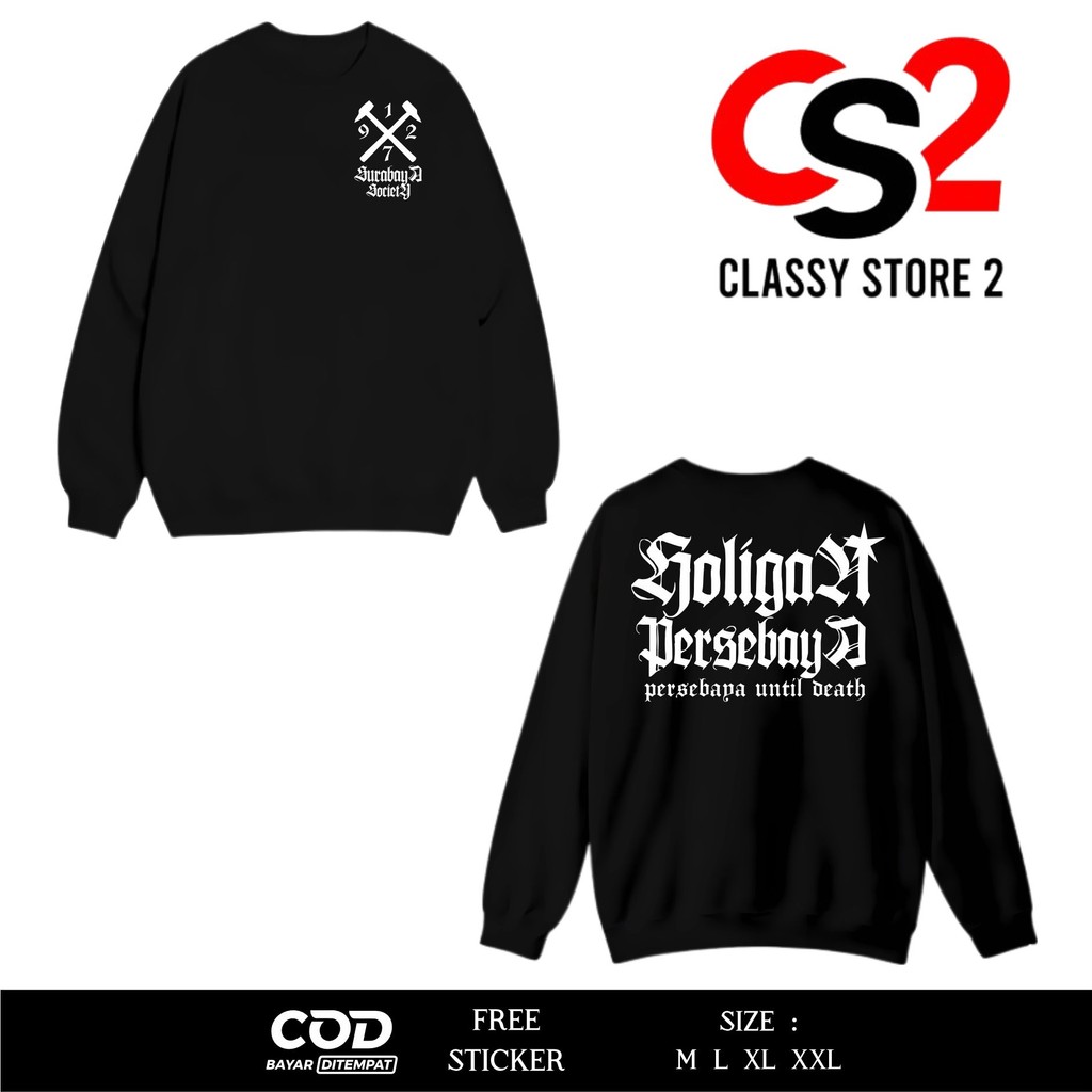 Sweater Netral Reflektif Holigans Persebaya Until Death Classy Store