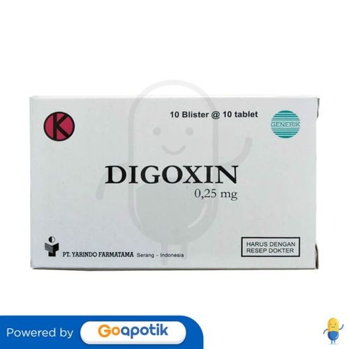 Digoxin Yarindo 0.25 Mg Box 100 Tablet
