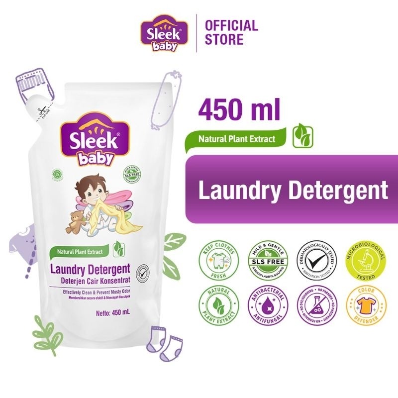 Sleek Laundry Detergent Pouch 450 ml