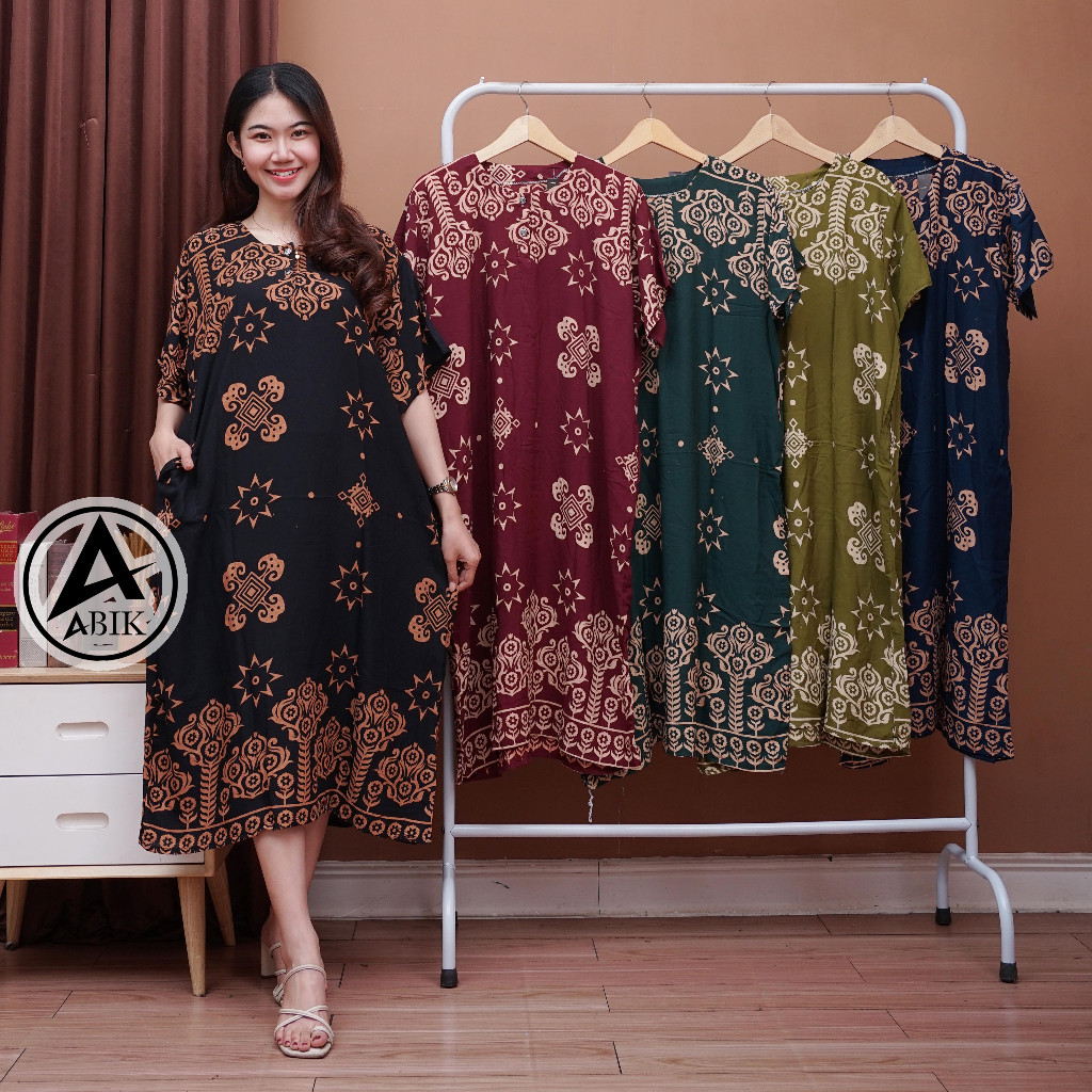Daster Jumbo Busui Batik Abik /Terbaru
