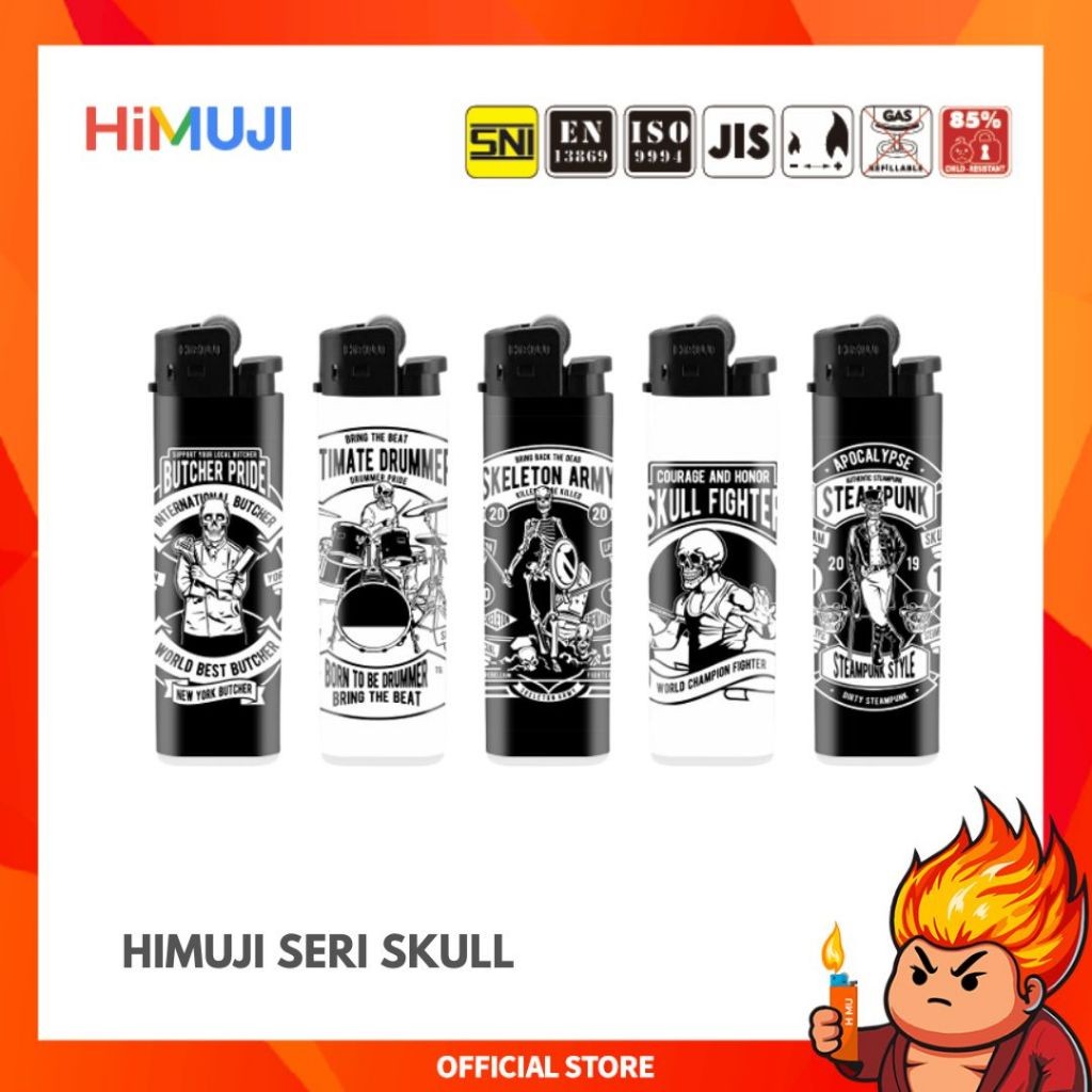 Korek Api Himuji Seri Skull - 5Pcs