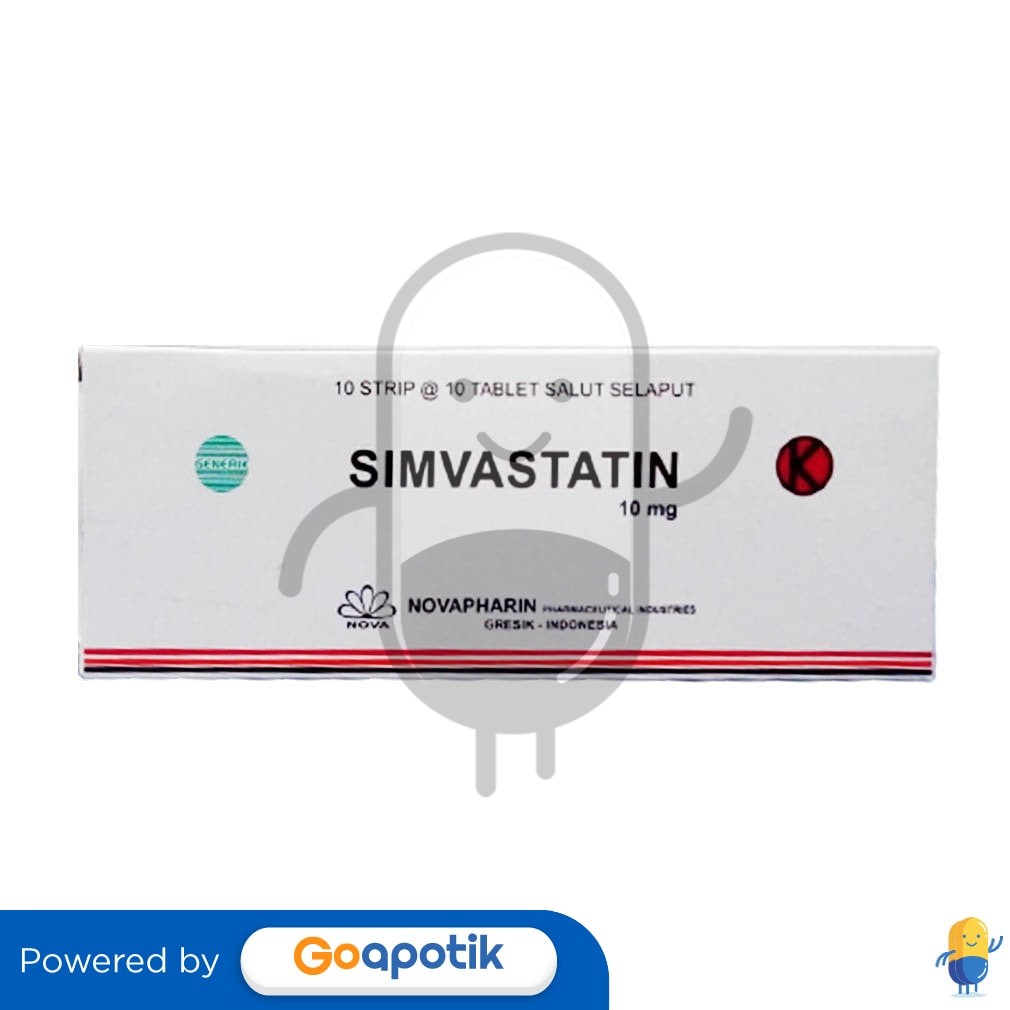 Simvastatin Novapharin 10 Mg Box 100 Tablet