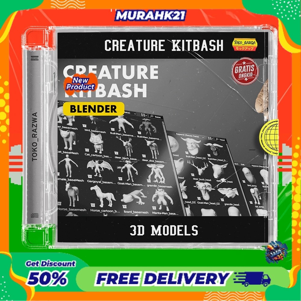 3D Models - Creature Kitbash For Blender - 191124 NEW 3D MODEL