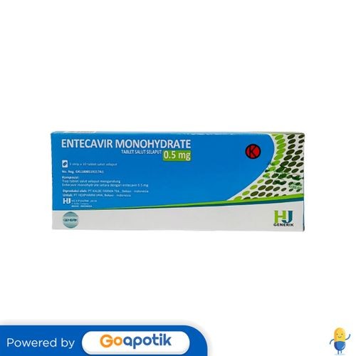 Entecavir Monohydrate Hexpharm 0.5 Mg Box 30 Tablet