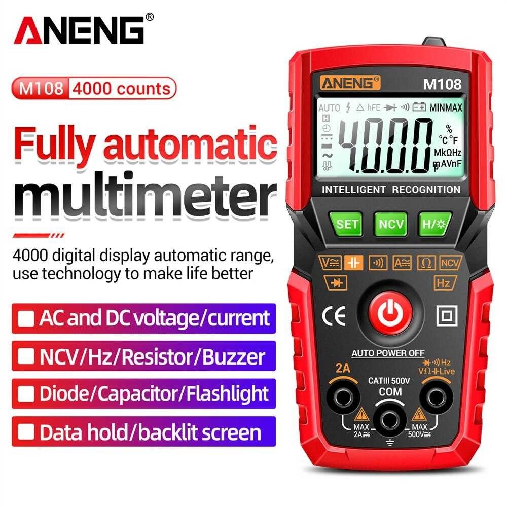 ANENG Mini Digital Multimeter AC/DC Electrical Voltage Tester - M108