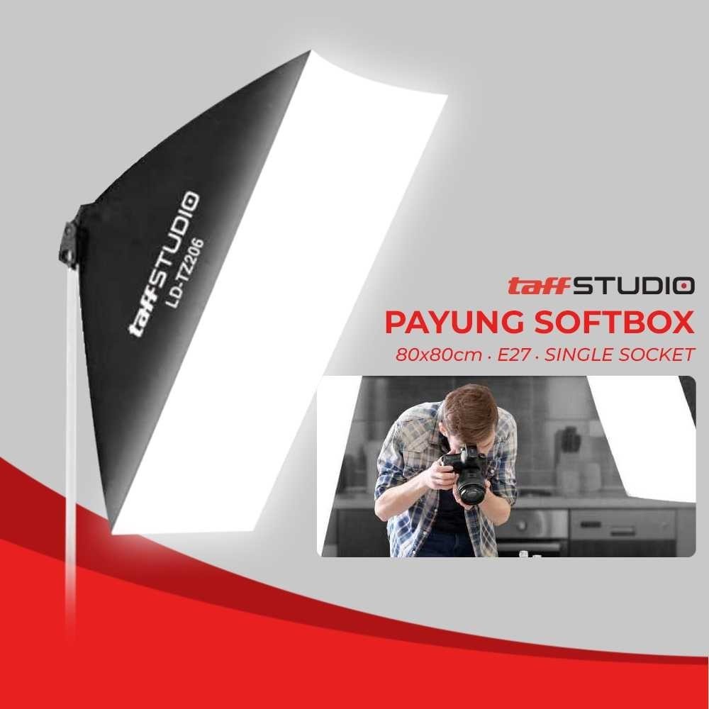 Mstore33 TaffSTUDIO Payung Softbox Reflektor 80x80cm E27 Single Socket - LD-TZ206