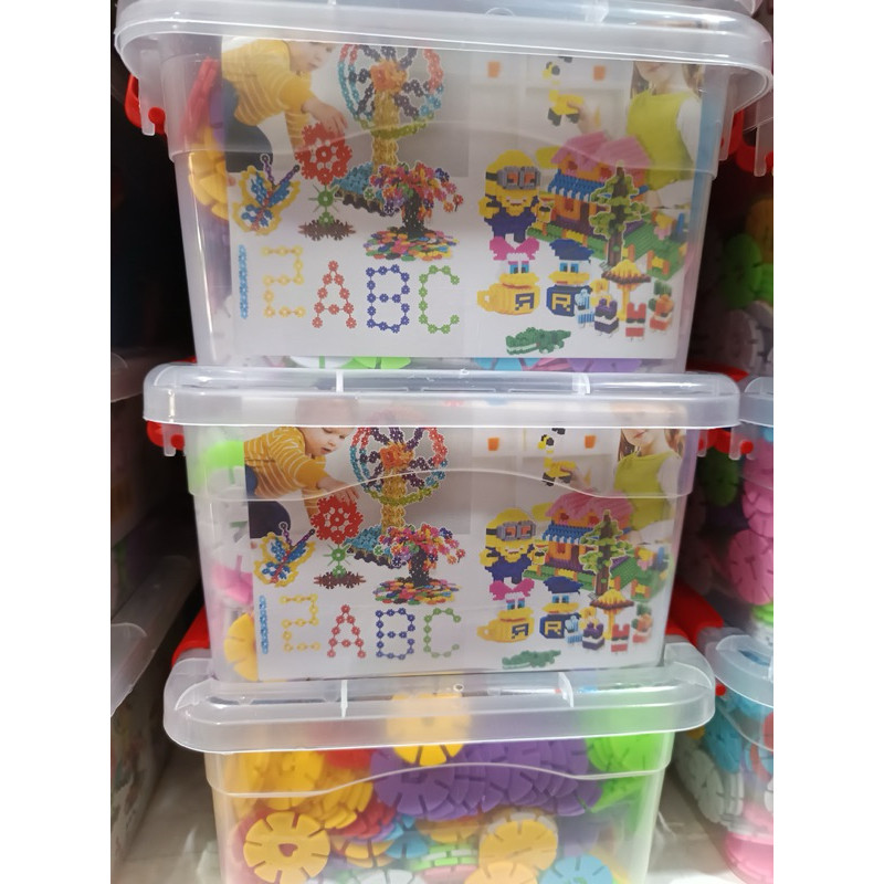 Mainan Bombik bunga blocks tazos box