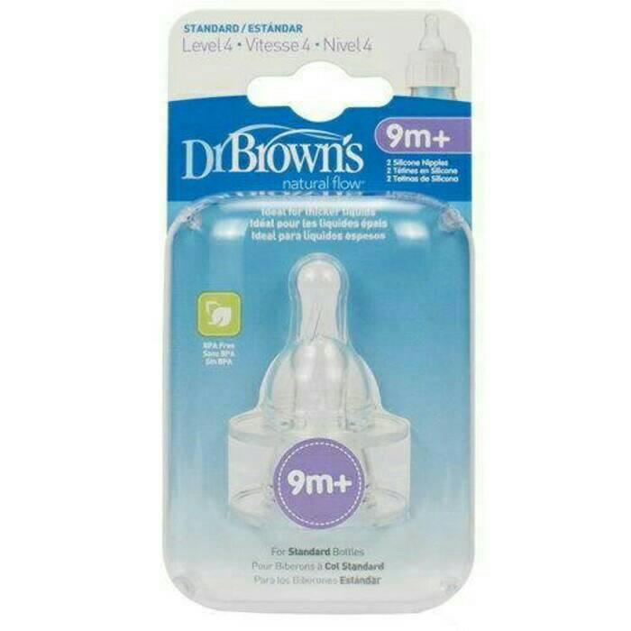Dr Brown Standard Nipple / Dot 9m+ Isi 2pc